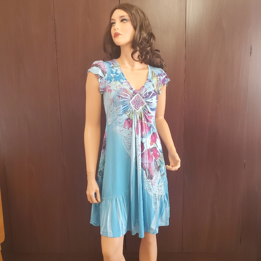 Apt. 9 Floral and Butterfly Printed Summer Dress - Picture 2 of 13
